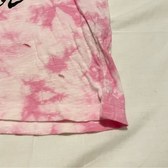 Forever 21 Women Pink Dyed Round Neck T-shirt Size Small Distressed - Picture 9 of 16